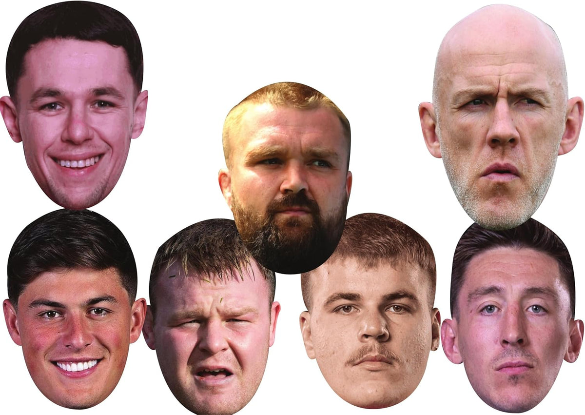 Wales Rugby Face Mask Pack – Six Nations Wales Player & Coach – Wales Rugby Face Mask Pack