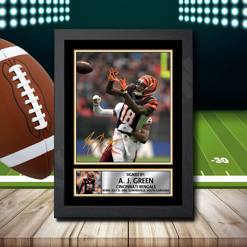 A. J. Green – Printed Signature NFL Star Print – A. J. Green