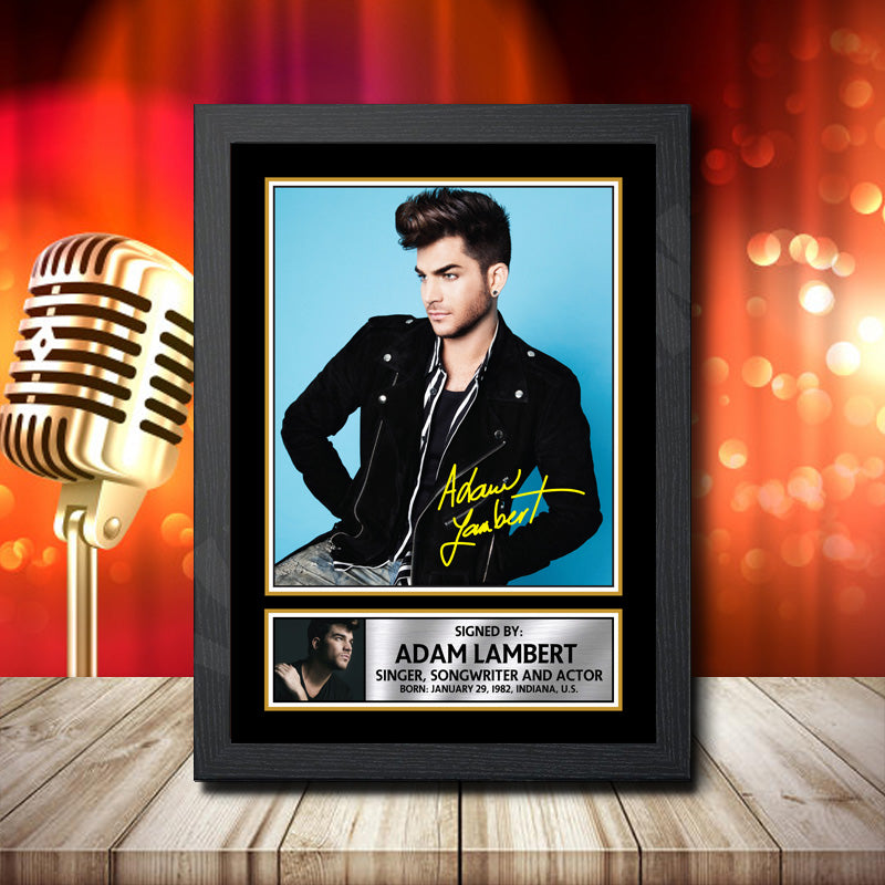 Adam Lambert – Printed Signature Music Star Print – Adam Lambert