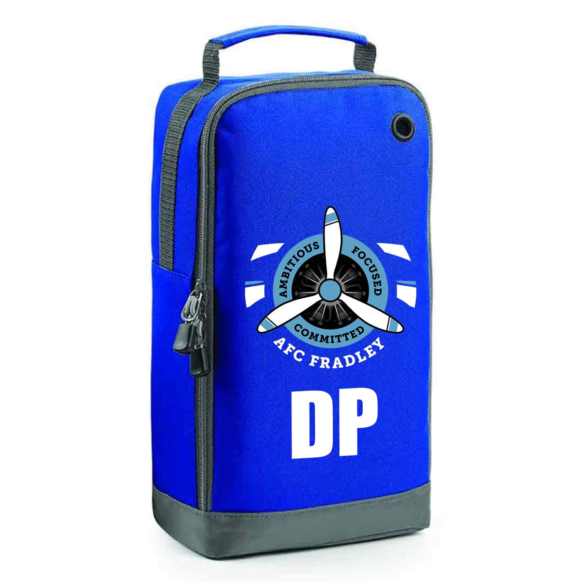 Football Boot Bags for Kids with Any Custom Club Logo and Initials – Durable and Personalized Sports Bag – Football Boot Bags for Kids with Any Custom Club Logo and Initials – Blue