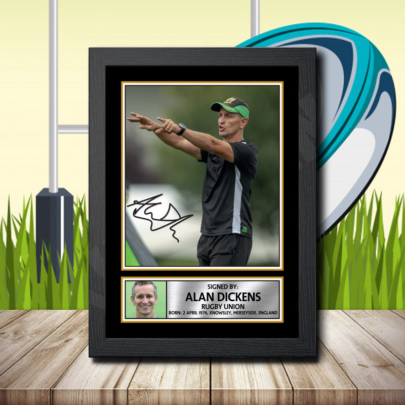 Alan Dickens 2 Printed Signature Rugby Star Poster Print Framed Wall Art Gift β Alan Dickens 2 Printed Signature Rugby Star Poster Print