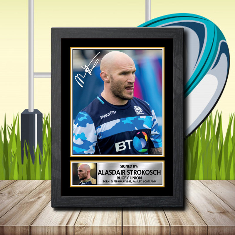 Alasdair Strokosch 2 Printed Signature Rugby Star Poster Print Framed Wall Art Gift – Alasdair Strokosch 2 Printed Signature Rugby Star Poster Print