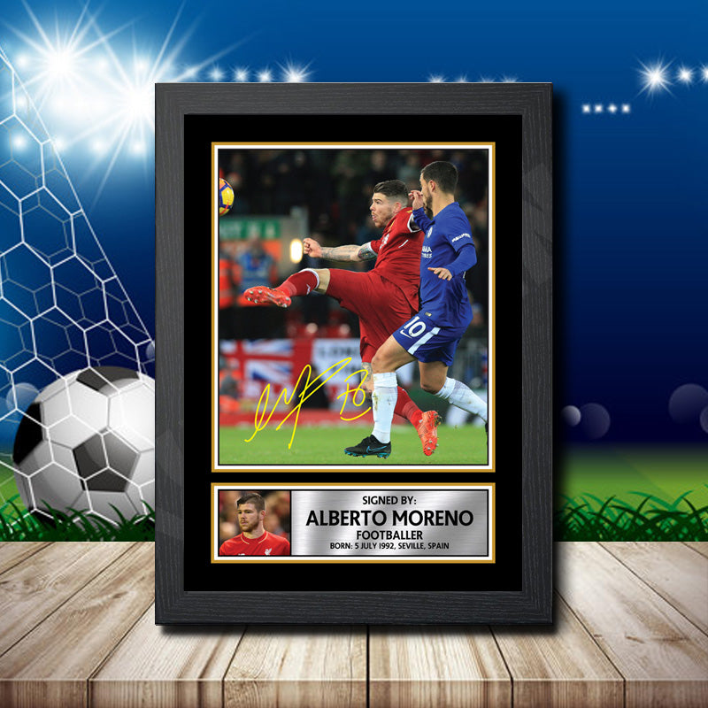 Alberto Moreno 2 Printed Signature Footballers Star Poster Print Framed Wall Art Gift – Alberto Moreno 2 Printed Signature Footballers Star Poster Print