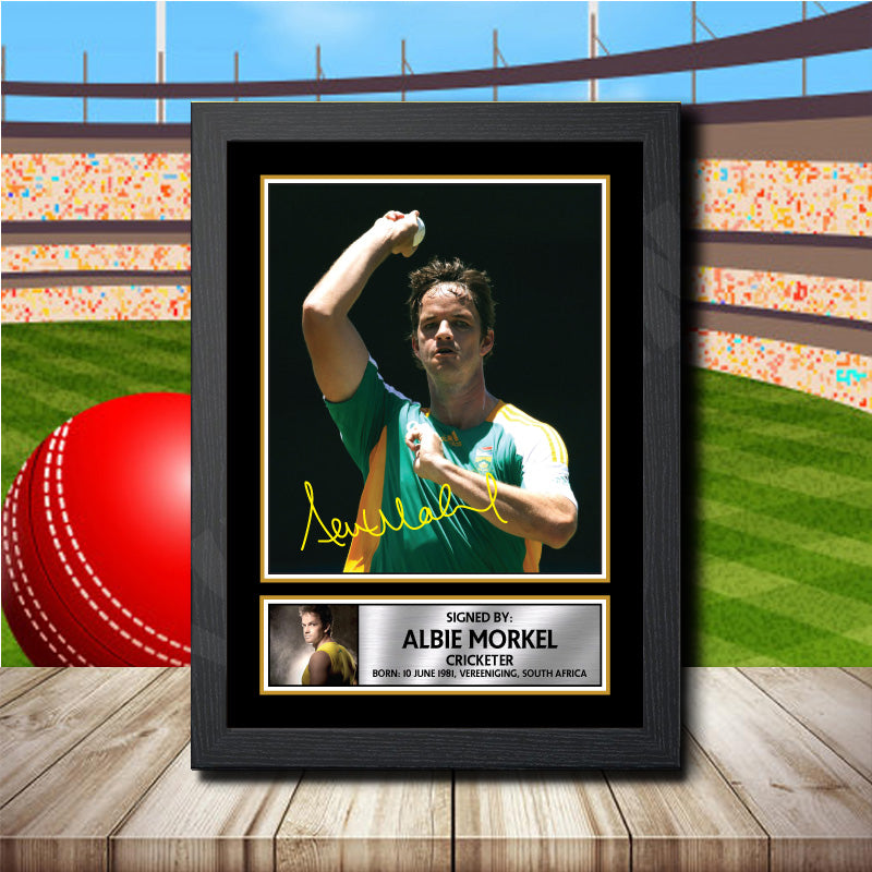 Albie Morkel Printed Signature Cricket Star Poster Print Framed Wall Art Gift β Albie Morkel Printed Signature Cricket Star Poster Print