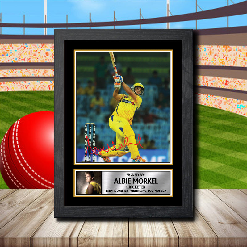 Albie Morkel 2 Printed Signature Cricket Star Poster Print Framed Wall Art Gift – Albie Morkel 2 Printed Signature Cricket Star Poster Print