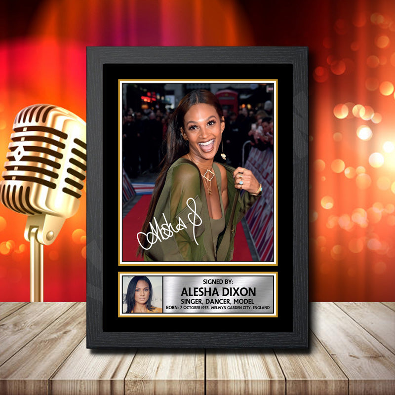 Alesha Dixon 1 – Printed Signature Music Star Print – Alesha Dixon 1