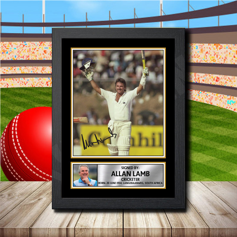 Allan Lamb Printed Signature Cricket Star Poster Print Framed Wall Art Gift – Allan Lamb Printed Signature Cricket Star Poster Print