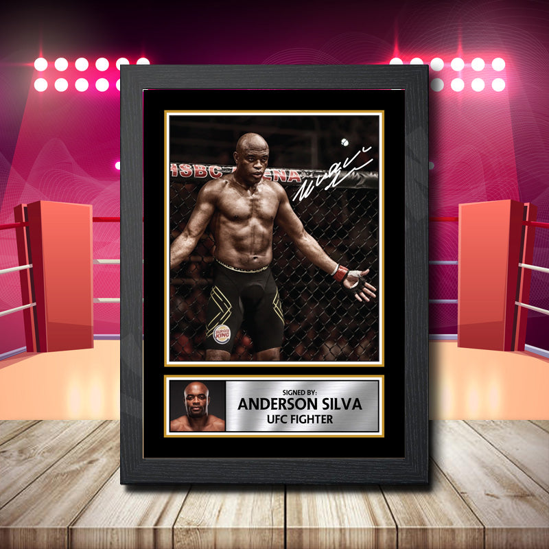 Anderson Silva 2 Martial Arts Ufc Printed Signature Boxing Star Poster Print Framed Wall Art Gift – Anderson Silva 2 Martial Arts Ufc Printed Signature Boxing Star Poster Print