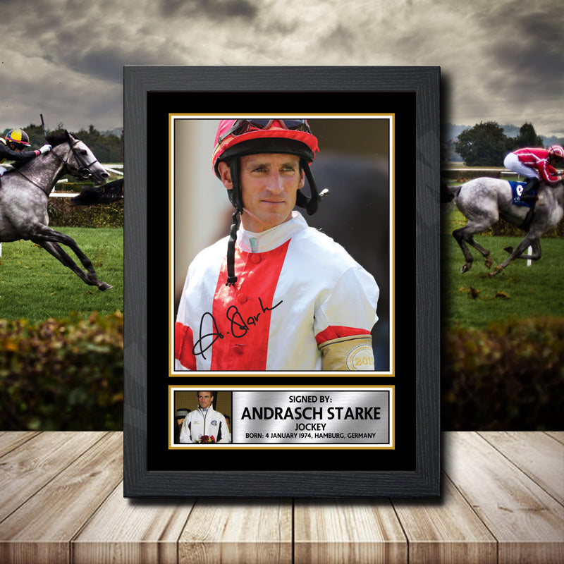Andrasch Starke Printed Signature Horse-Racing Star Poster Print Framed Wall Art Gift – Andrasch Starke Printed Signature Horse-Racing Star Poster Print