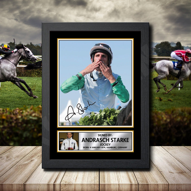 Andrasch Starke 2 Printed Signature Horse-Racing Star Poster Print Framed Wall Art Gift – Andrasch Starke 2 Printed Signature Horse-Racing Star Poster Print