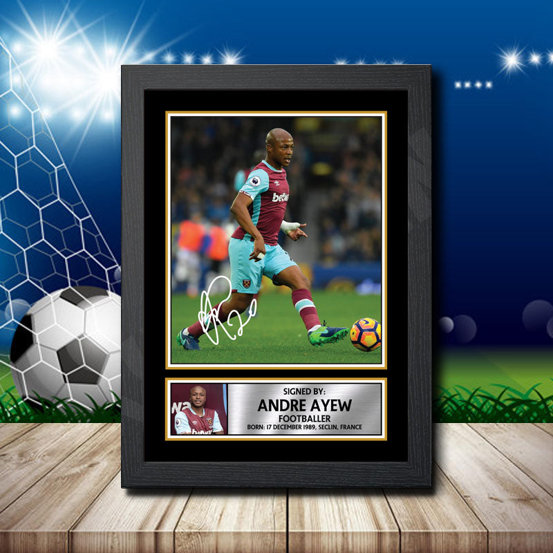 Andre Ayew 2 Printed Signature Footballers Star Poster Print Framed Wall Art Gift β Andre Ayew 2 Printed Signature Footballers Star Poster Print