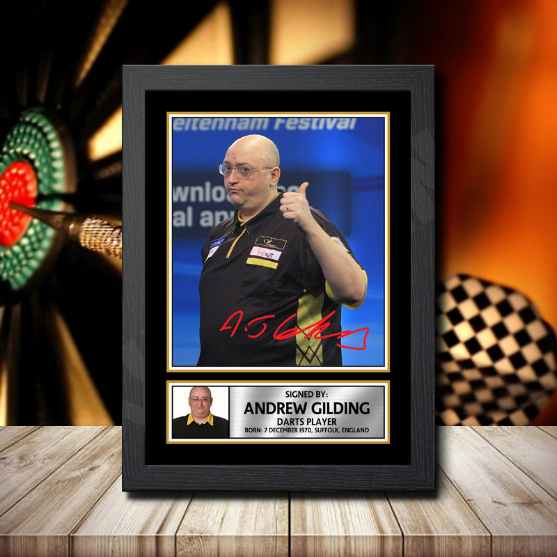 Andrew Gilding Printed Signature Darts Star Poster Print Framed Wall Art Gift β Andrew Gilding Printed Signature Darts Star Poster Print