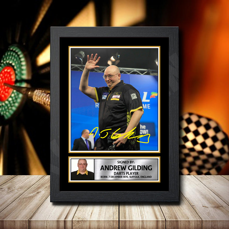 Andrew Gilding 2 Printed Signature Darts Star Poster Print Framed Wall Art Gift – Andrew Gilding 2 Printed Signature Darts Star Poster Print