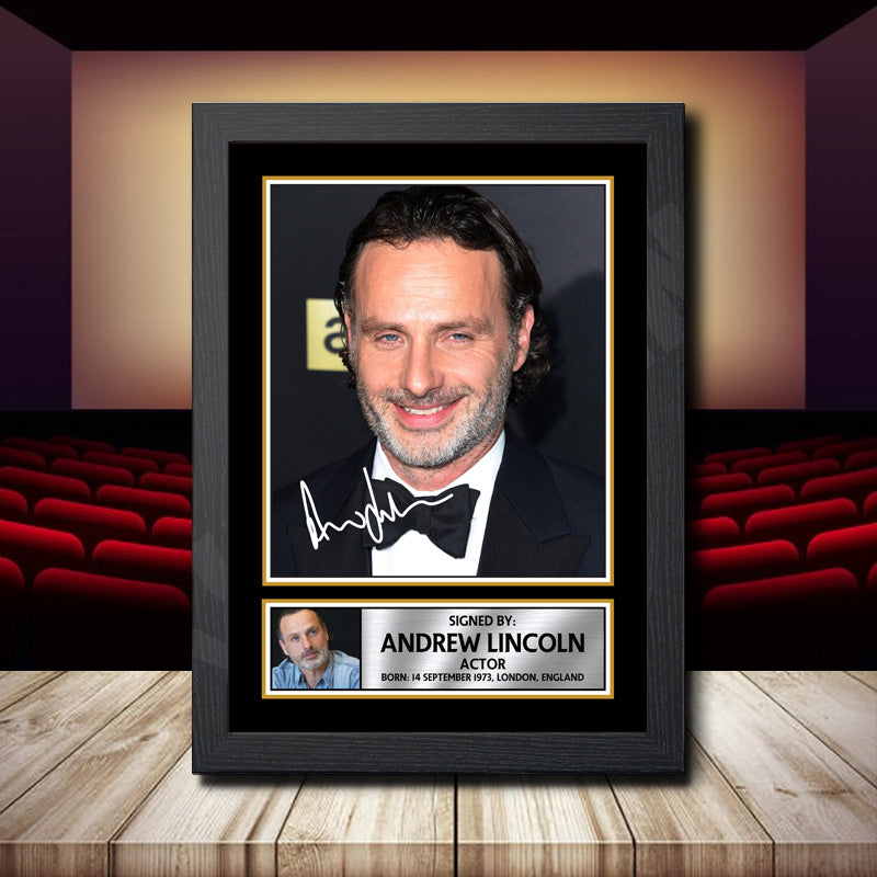 Andrew Lincoln Printed Signature Movie Star Poster Print Framed Wall Art Gift β Andrew Lincoln Printed Signature Movie Star Poster Print