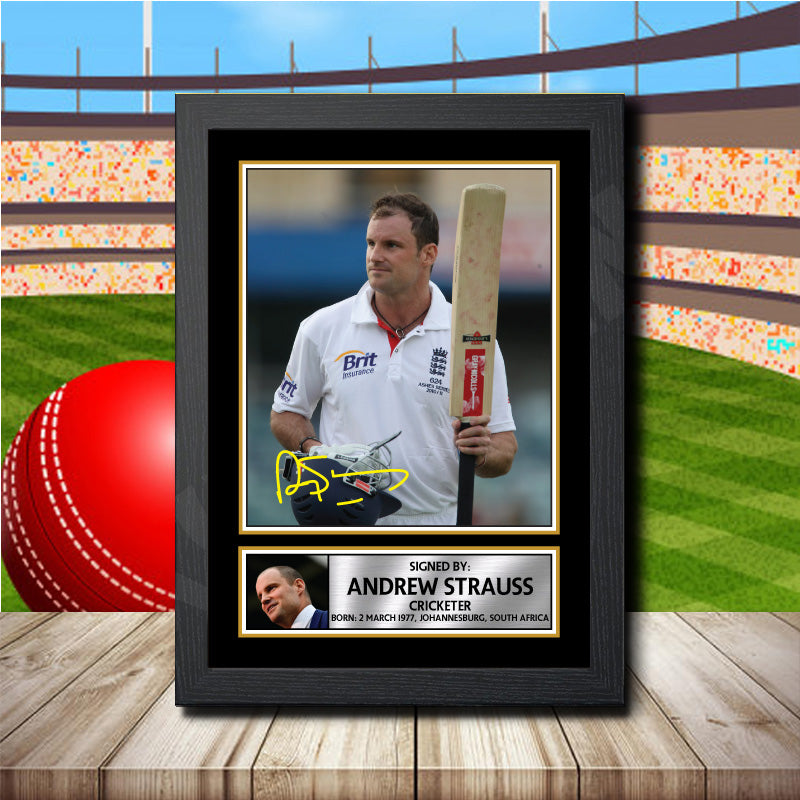 Andrew Strauss Printed Signature Cricket Star Poster Print Framed Wall Art Gift – Andrew Strauss Printed Signature Cricket Star Poster Print