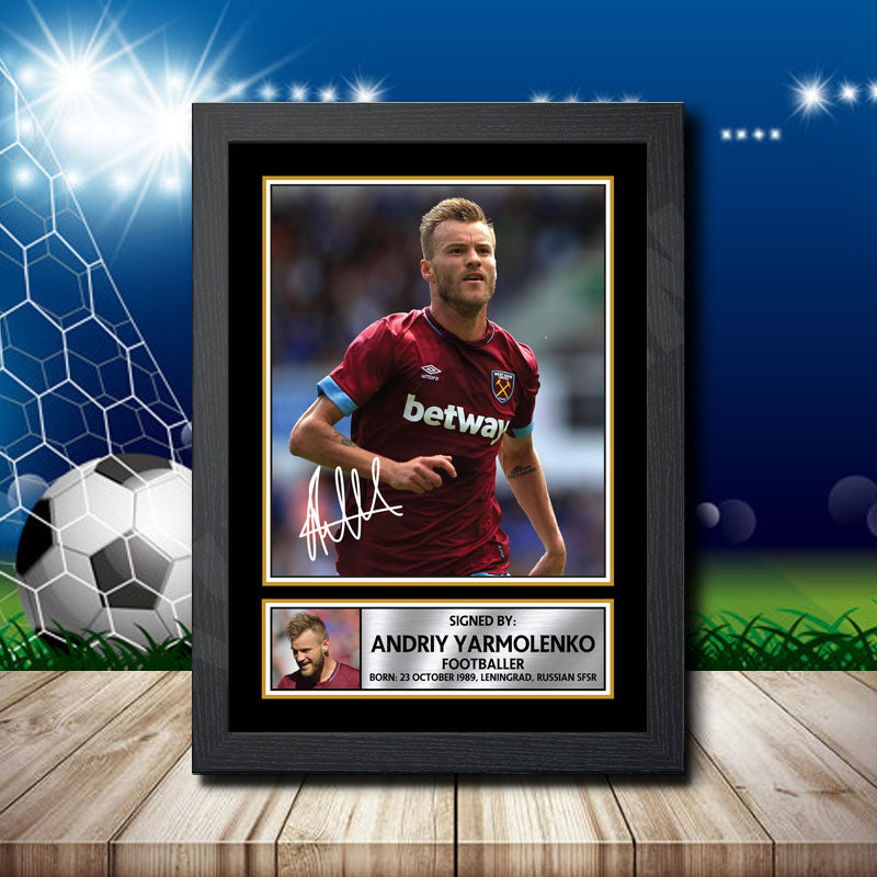Andriy Yarmolenko 1 Printed Signature Footballers Star Poster Print Framed Wall Art Gift – Andriy Yarmolenko 1 Printed Signature Footballers Star Poster Print