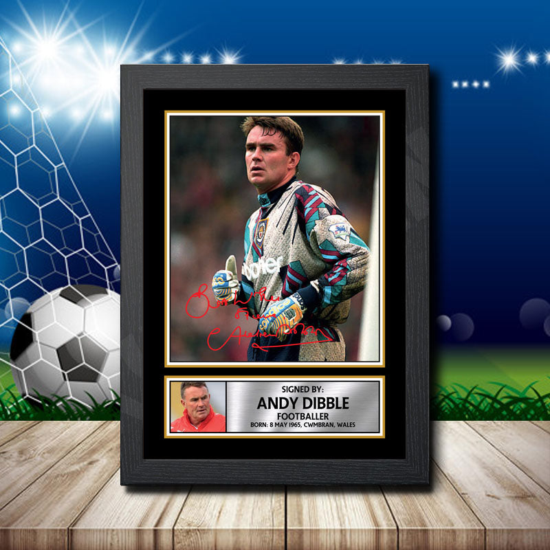 Andy Dibble 1 Printed Signature Footballers Star Poster Print Framed Wall Art Gift β Andy Dibble 1 Printed Signature Footballers Star Poster Print