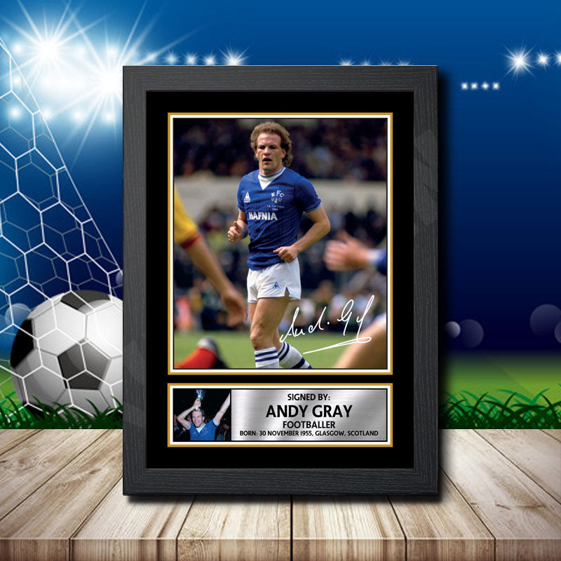 Andy Gray 2 Printed Signature Footballers Star Poster Print Framed Wall Art Gift – Andy Gray 2 Printed Signature Footballers Star Poster Print