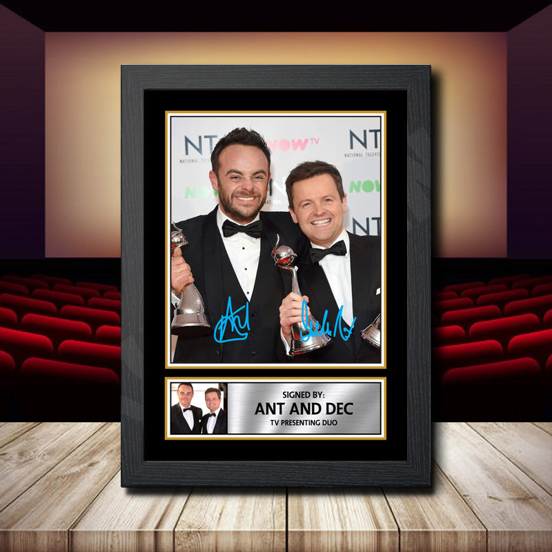 Ant And Dec 1 Printed Signature Movie Star Poster Print Framed Wall Art Gift – Ant And Dec 1 Printed Signature Movie Star Poster Print