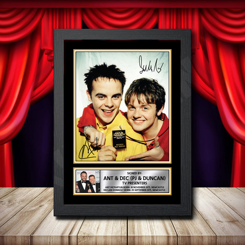 Ant And Dec Pj And Duncan Printed Signature Comedy Star Poster Print Framed Wall Art Gift – Ant And Dec Pj And Duncan Printed Signature Comedy Star Poster Print