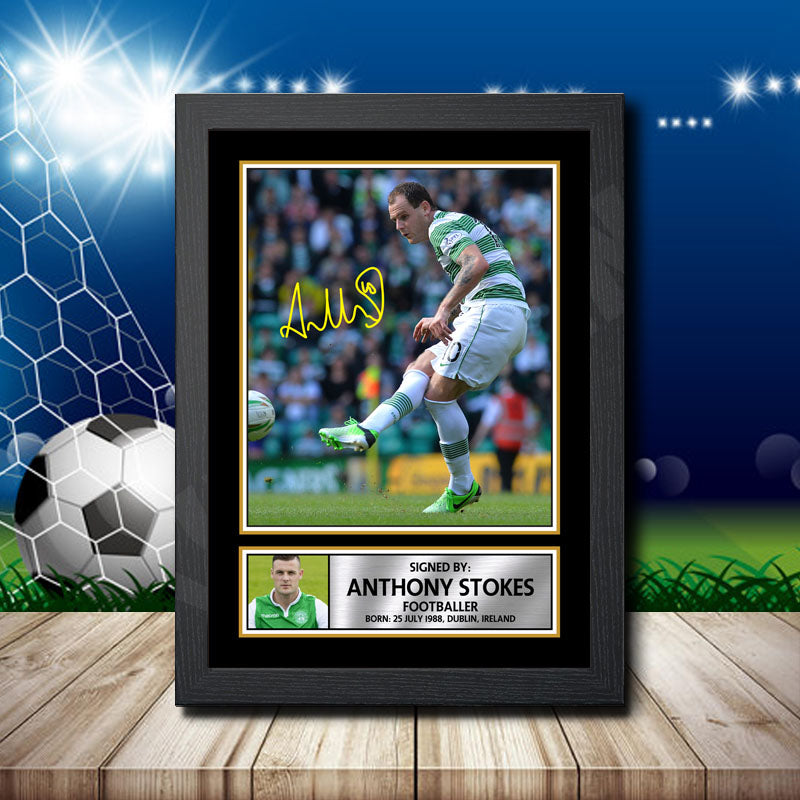 Anthony Stokes Printed Signature Footballers Star Poster Print Framed Wall Art Gift – Anthony Stokes Printed Signature Footballers Star Poster Print