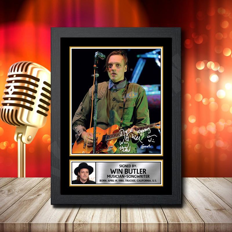 Arcade Fire Win Butler 2 – Printed Signature Music Star Print – Arcade Fire Win Butler 2