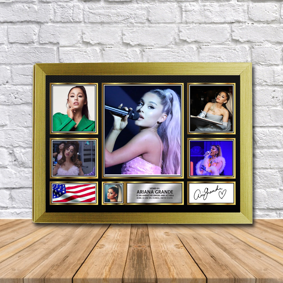 Ariana Grande Music Gift Framed Printed Signature Star Poster Print Wall Art Gift β Ariana Grande Music Gift Framed Printed Signature Star Poster Print Wall Art