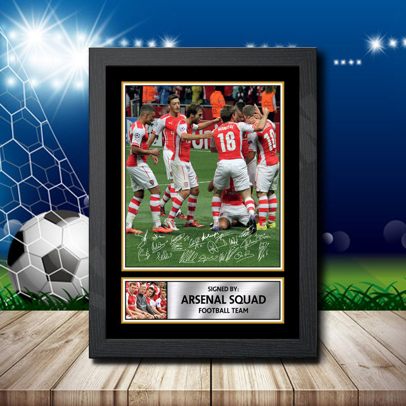 Arsenal Squad Printed Signature Footballers Star Poster Print Framed Wall Art Gift β Arsenal Squad Printed Signature Footballers Star Poster Print