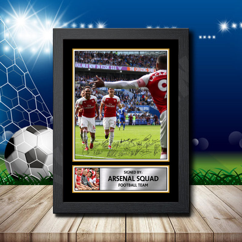 Arsenal Squad 2 Printed Signature Footballers Star Poster Print Framed Wall Art Gift β Arsenal Squad 2 Printed Signature Footballers Star Poster Print
