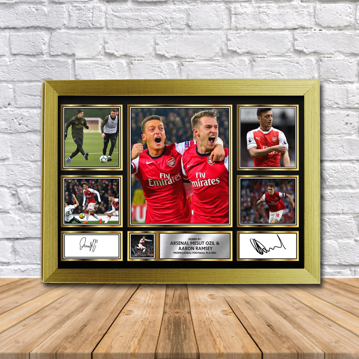 Arsenal Mesut Ozil & Aaron Ramsey Gift Framed Printed Signature Star Poster Print Wall Art Gift – Arsenal Mesut Ozil & Aaron Ramsey Gift Framed Printed Signature Star Poster