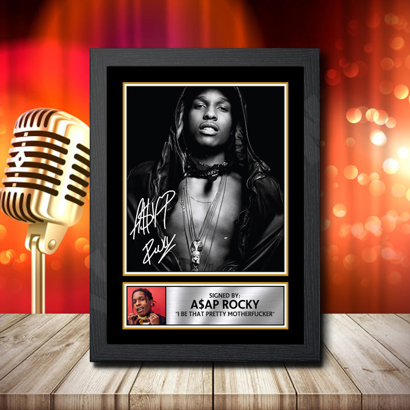 A$Ap Rocky – Printed Signature Music Star Print – A$Ap Rocky