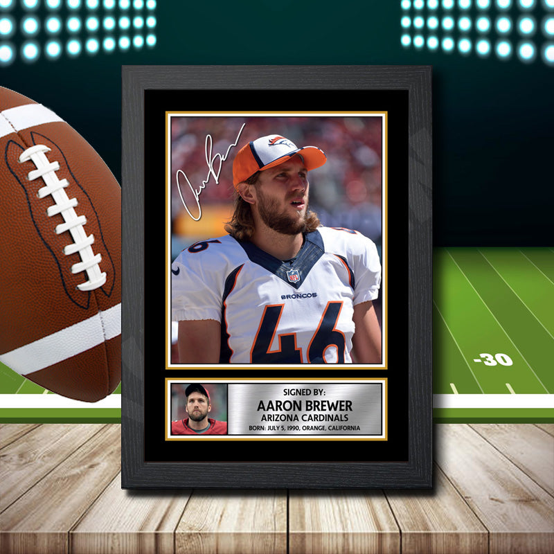 Aaron Brewer 2 – Printed Signature NFL Star Print – Aaron Brewer 2