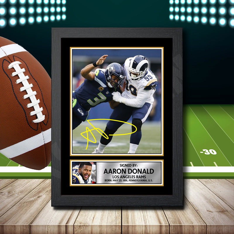 Aaron Donald – Printed Signature NFL Star Print – Aaron Donald