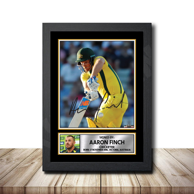 Aaron Finch M1446 Cricketer Printed Signature Poster Print Gift