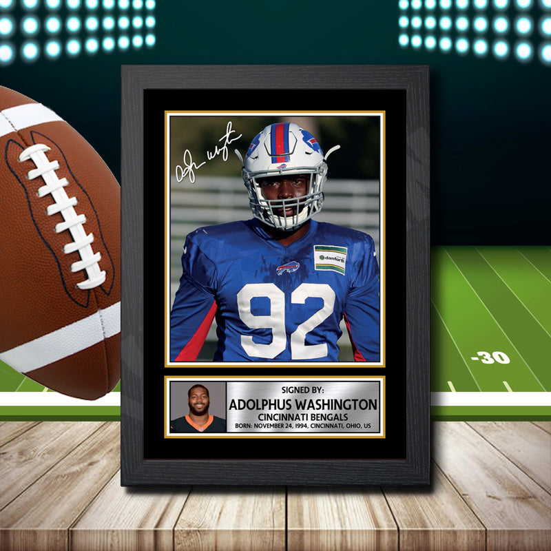 Adolphus Washington 1 – Printed Signature NFL Star Print – Adolphus Washington 1