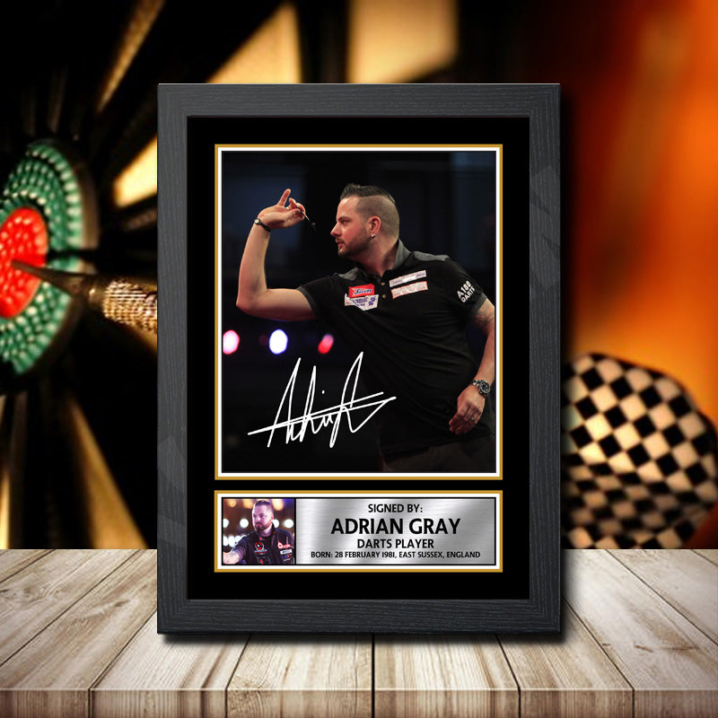 Adrian Gray Printed Signature Darts Star Poster Print Framed Wall Art Gift – Adrian Gray Printed Signature Darts Star Poster Print