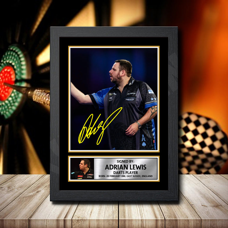 Adrian Jackpot Printed Signature Darts Star Poster Print Framed Wall Art Gift – Adrian Jackpot Printed Signature Darts Star Poster Print