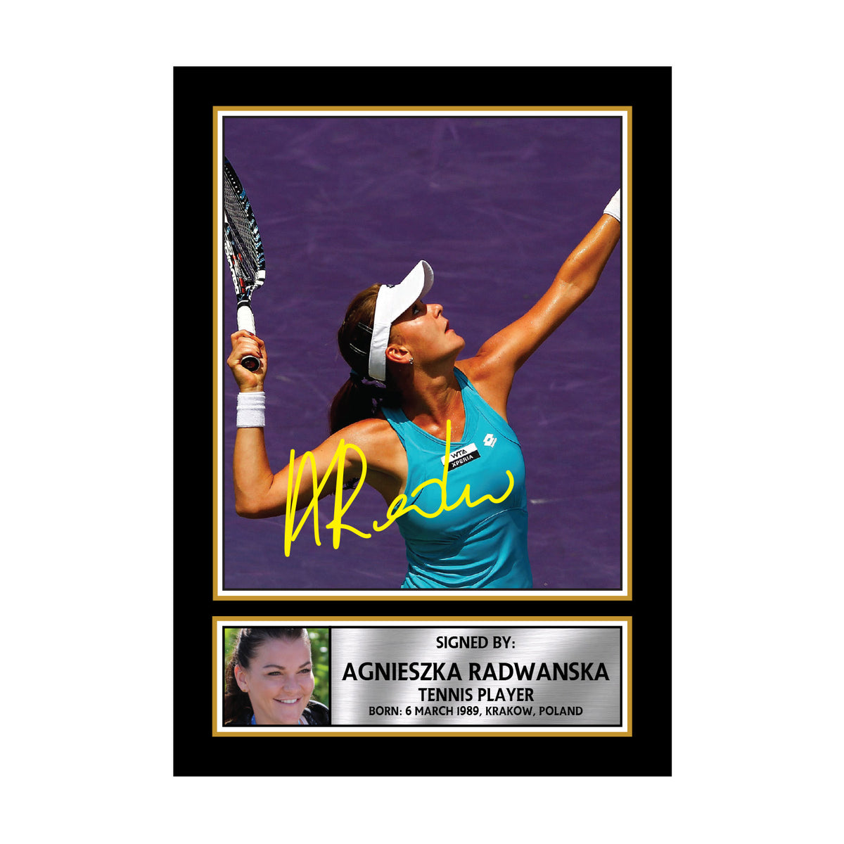 Agnieszka Radwanska M532 Tennis Player Printed Signature Poster Print Gift