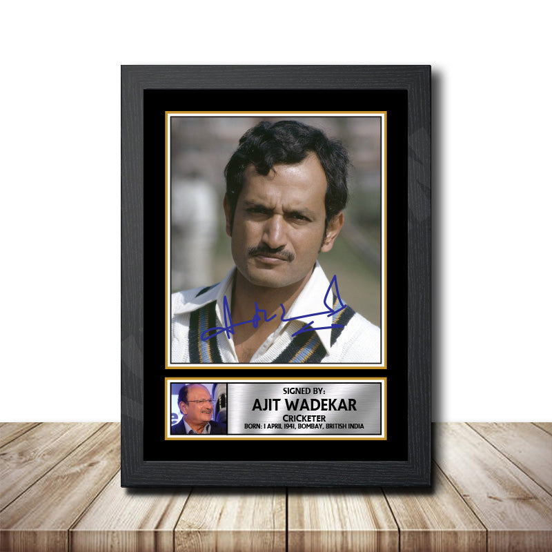 Ajit Wadekar M1460 Cricketer Printed Signature Poster Print Gift