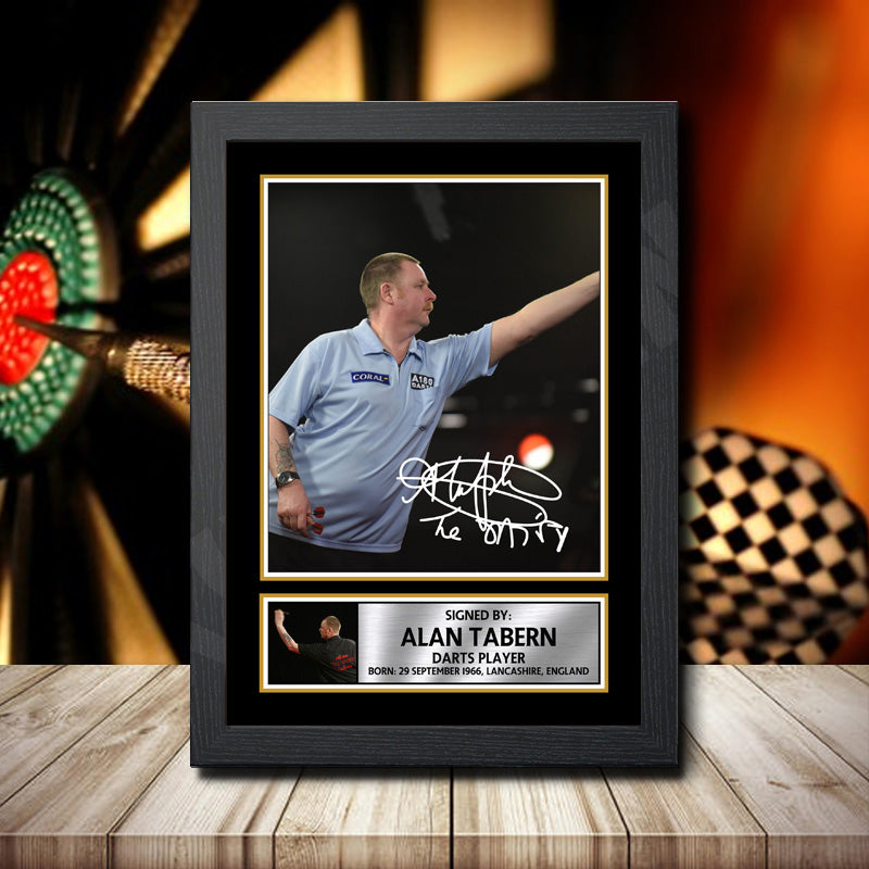 Alan Tabern 2 Printed Signature Darts Star Poster Print Framed Wall Art Gift – Alan Tabern 2 Printed Signature Darts Star Poster Print
