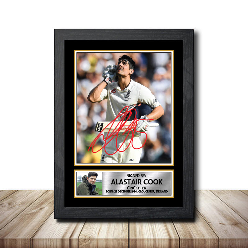 Alastair Cook M1464 Cricketer Printed Signature Poster Print Gift