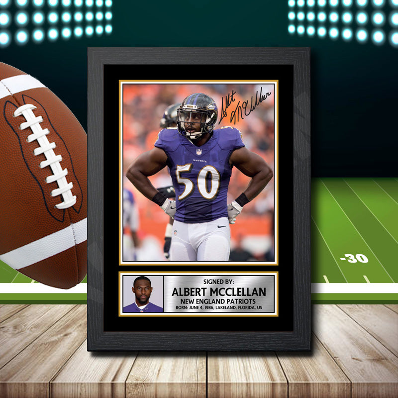 Albert Mcclellan 1 – Printed Signature NFL Star Print – Albert Mcclellan 1