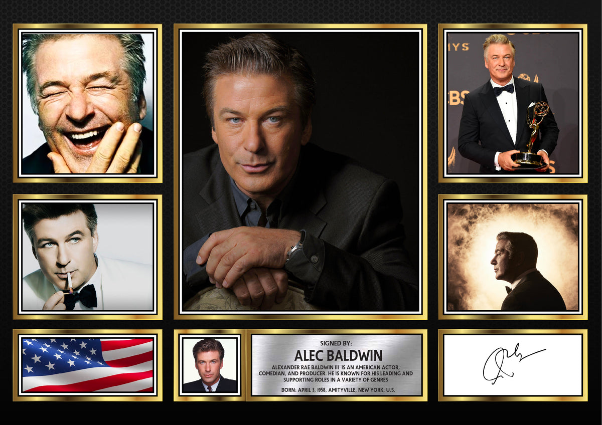Alec Baldwin – Printed Signature Television Star Print – Alec Baldwin – A4 Poster