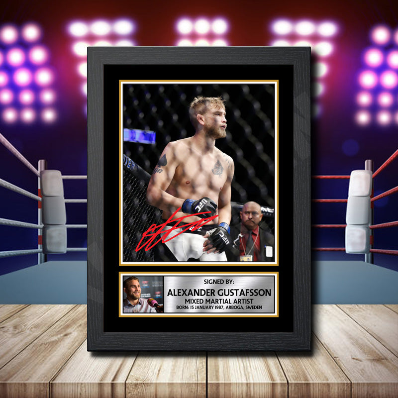 Alexander Gustafsson 2 Printed Signature Ufc Star Poster Print Framed Wall Art Gift β Alexander Gustafsson 2 Printed Signature Ufc Star Poster Print