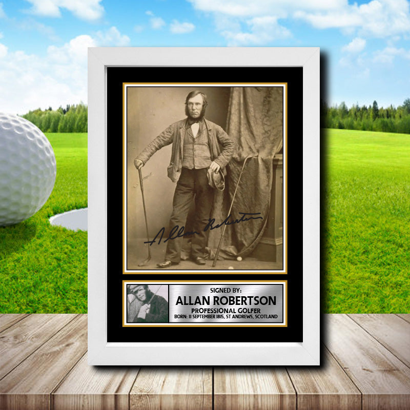 Allan Robertson 2 Golf Printed Signature Poster Print Gift