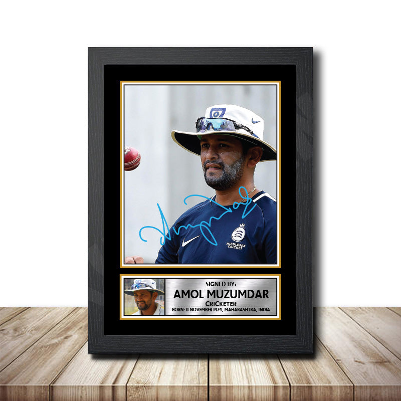 Amol Mazumdar M1474 Cricketer Printed Signature Poster Print Gift