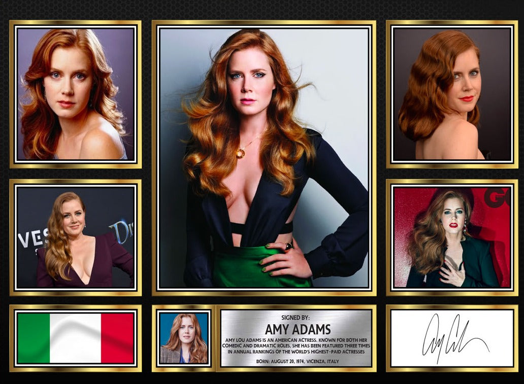 Amy Adams Actors Framed Printed Signature Print – Fan Gift – Wall Art – Amy Adams Actors Framed Printed Signature Print – A4 Poster