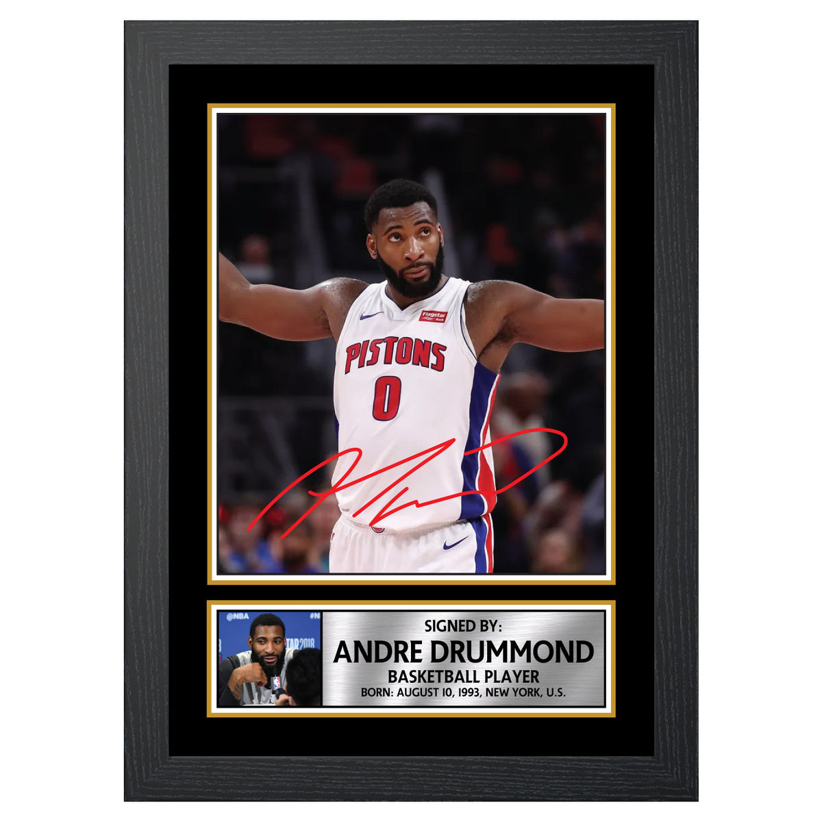 Andre Drummond Basketball Player Printed Signature Poster Print Gift