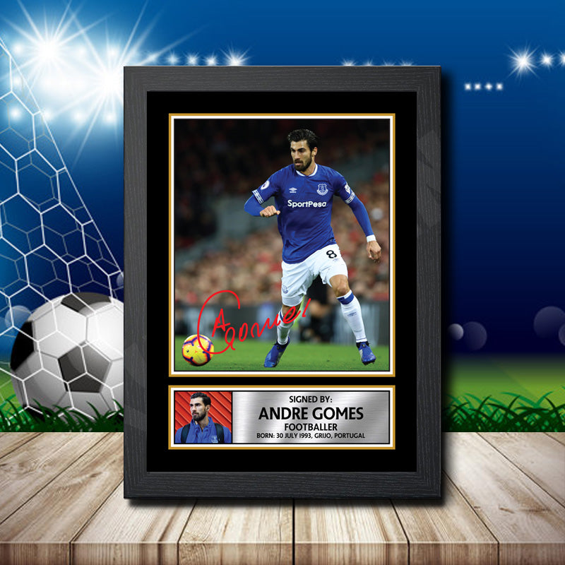 Andre Gomes Printed Signature Footballers Star Poster Print Framed Wall Art Gift – Andre Gomes Printed Signature Footballers Star Poster Print