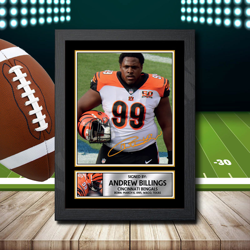 Andrew Billings 2 – Printed Signature NFL Star Print – Andrew Billings 2